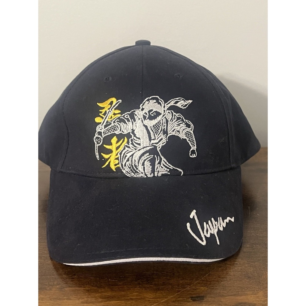 Japanese Streetwear Samurai Ninja Embroidered Cap "Japan" Brim 100% Cotton